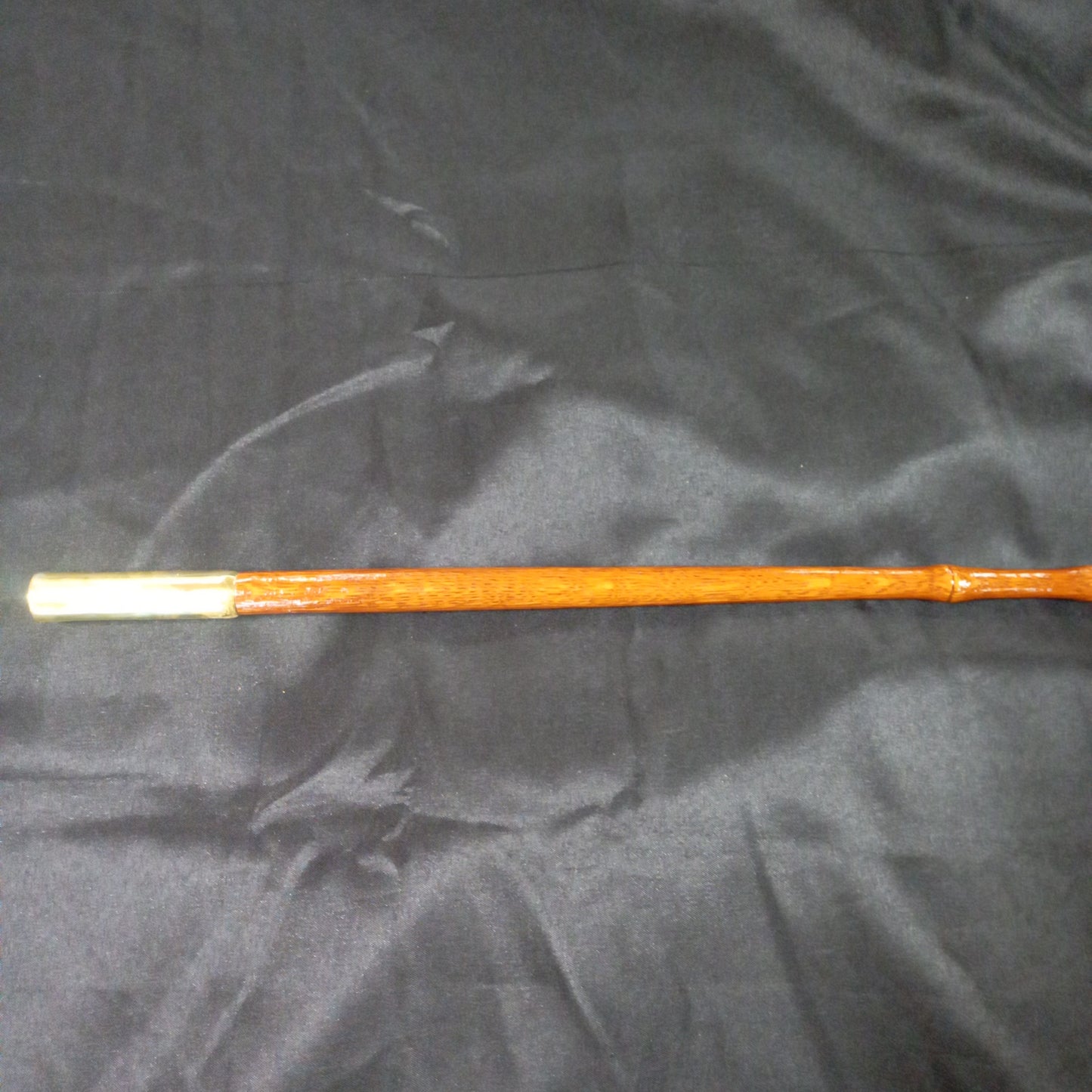 (H) Single Horse Cane Whip with Brass Butt made by Richard Nicoll - 63" Stick