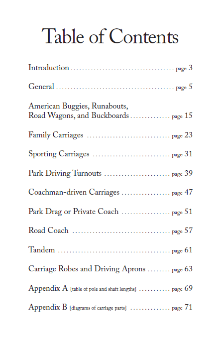 Carriage Turnouts: Guidelines for the Users of Horse Drawn Vehicles