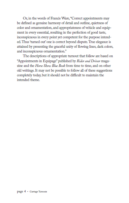 Carriage Turnouts: Guidelines for the Users of Horse Drawn Vehicles