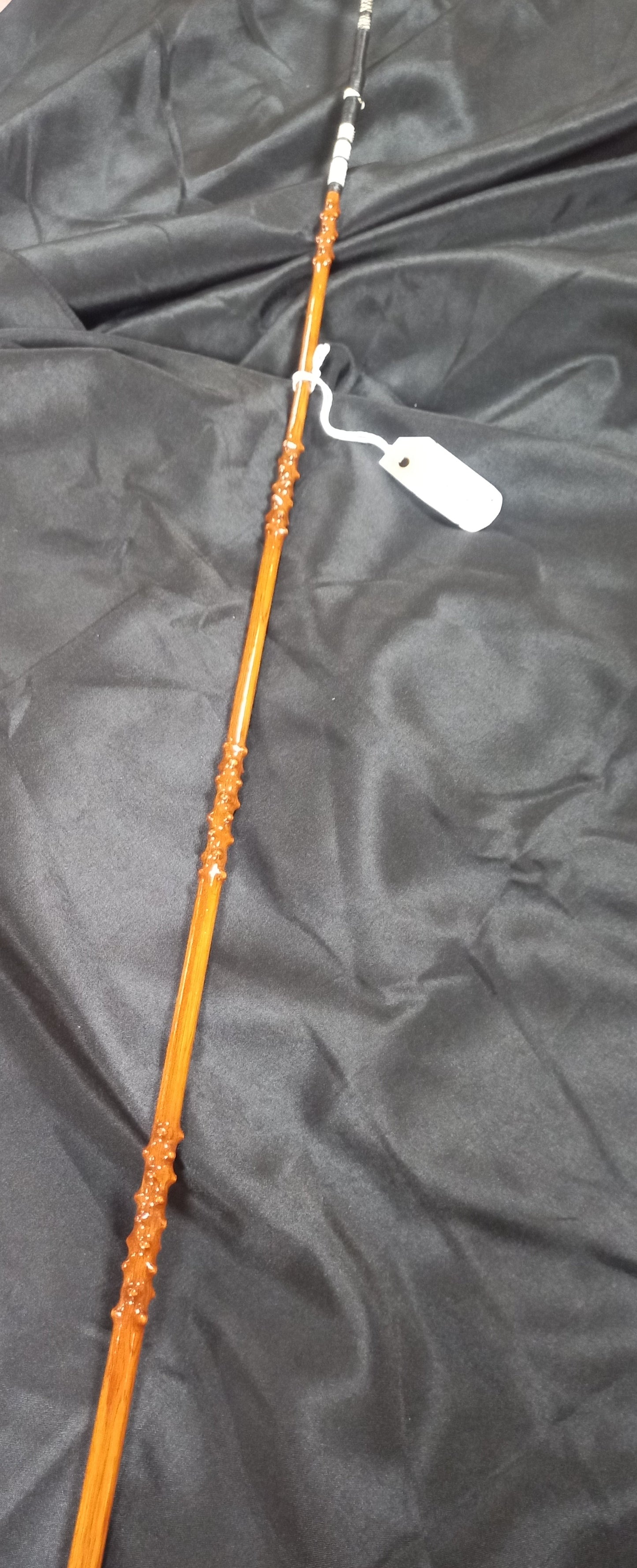 (B) Single Whip with Spaced Knotted Areas & Brass Ferrule Made by Richard Nicoll - 59" Stick