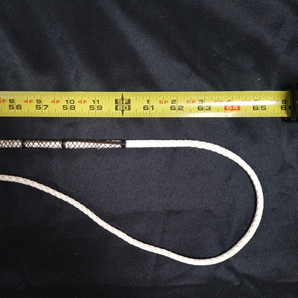 (H) Single Horse Cane Whip with Brass Butt made by Richard Nicoll - 63" Stick