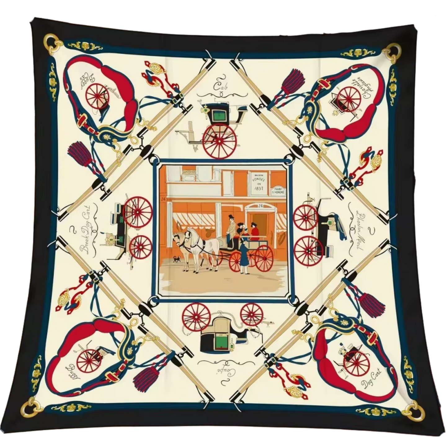 Leader Bars Scarf - 90CM - 100% Silk