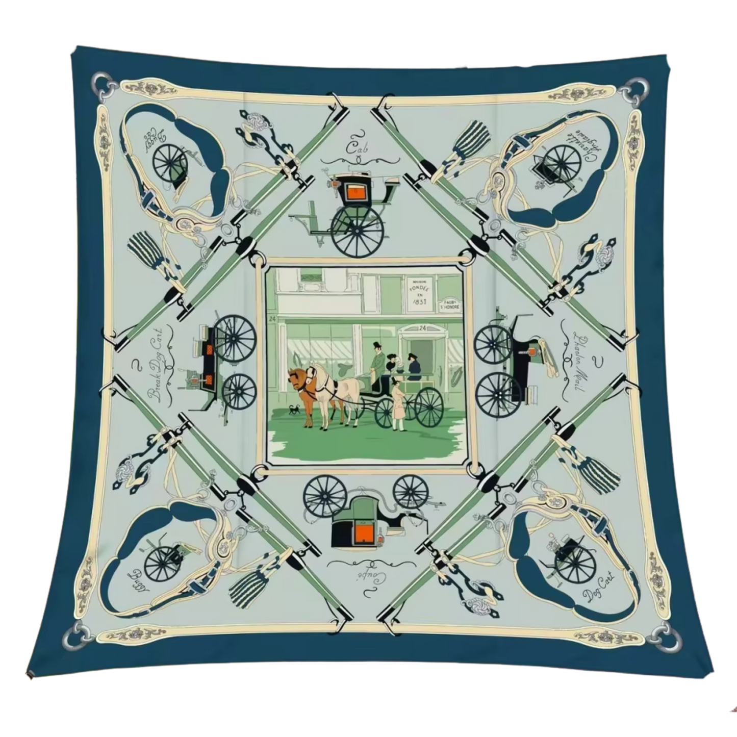 Leader Bars Scarf - 90CM - 100% Silk