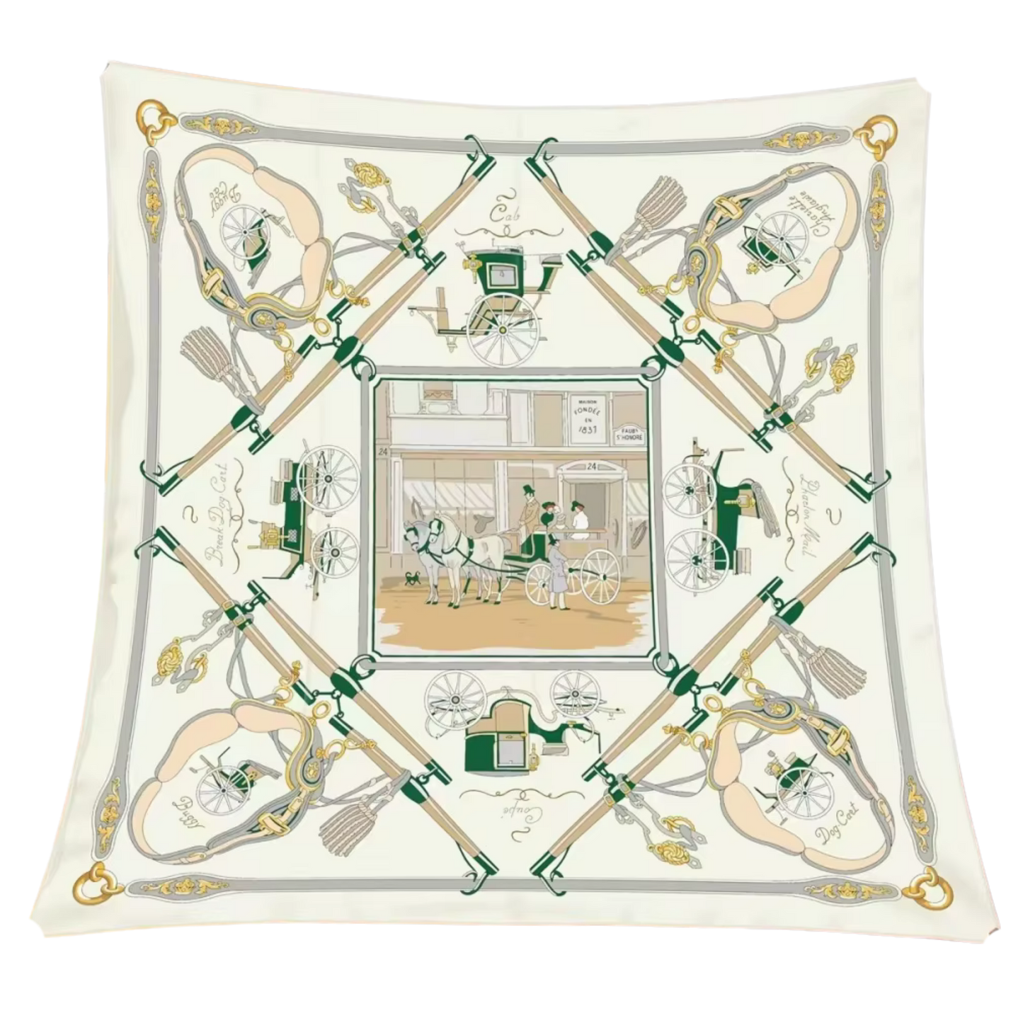 Leader Bars Scarf - 90CM - 100% Silk