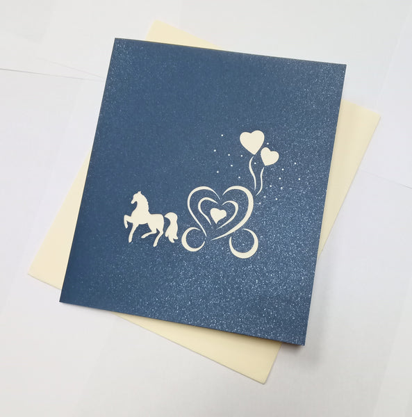 Pop-Up Carriage Greeting Cards