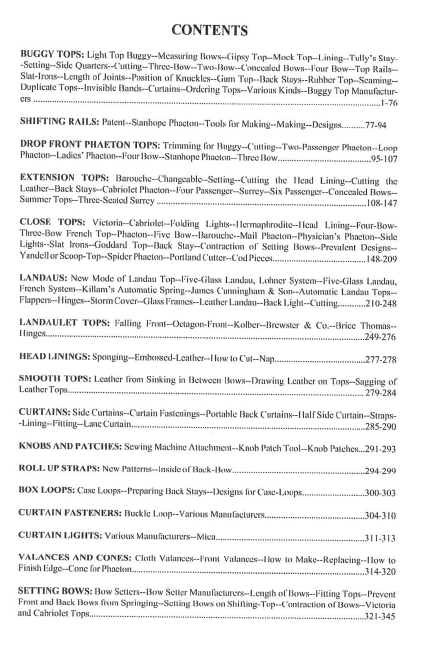 Manual of Falling Bow Tops for Horse-Drawn Vehicles