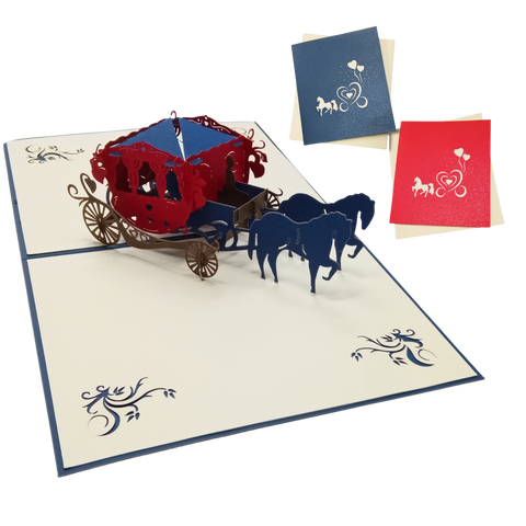 Pop-Up Carriage Greeting Cards