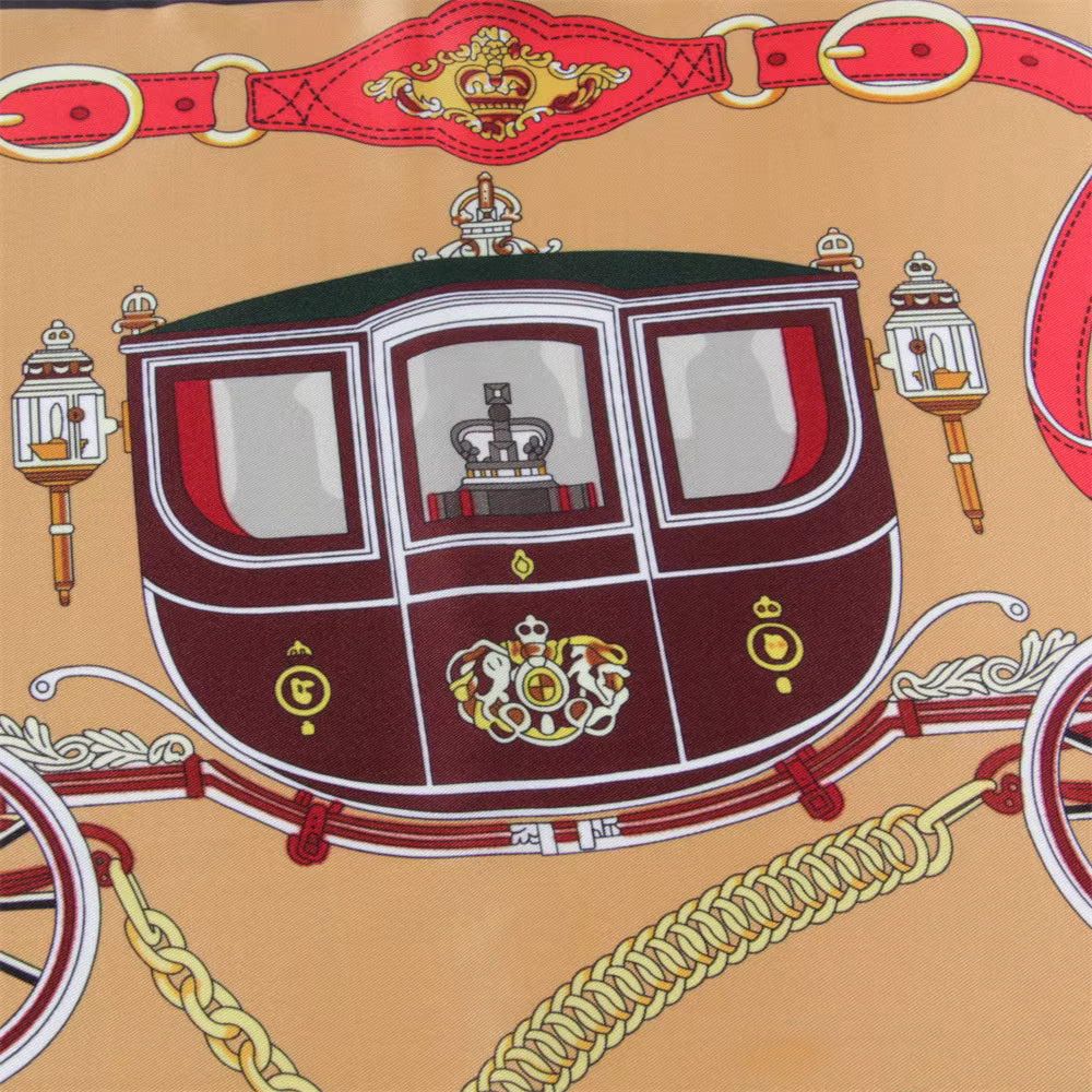 Crown et Carrosse Scarf - 90CM - 100% Silk