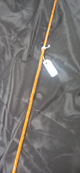 (C) Single Holly Whip with Nickel Mount & Handstitched Kangaroo Leather Handle Made by Richard Nicoll (C) - 65" Stick